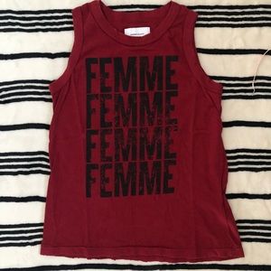 🆕 NWT Current/Elliot Red FEMME muscle tank